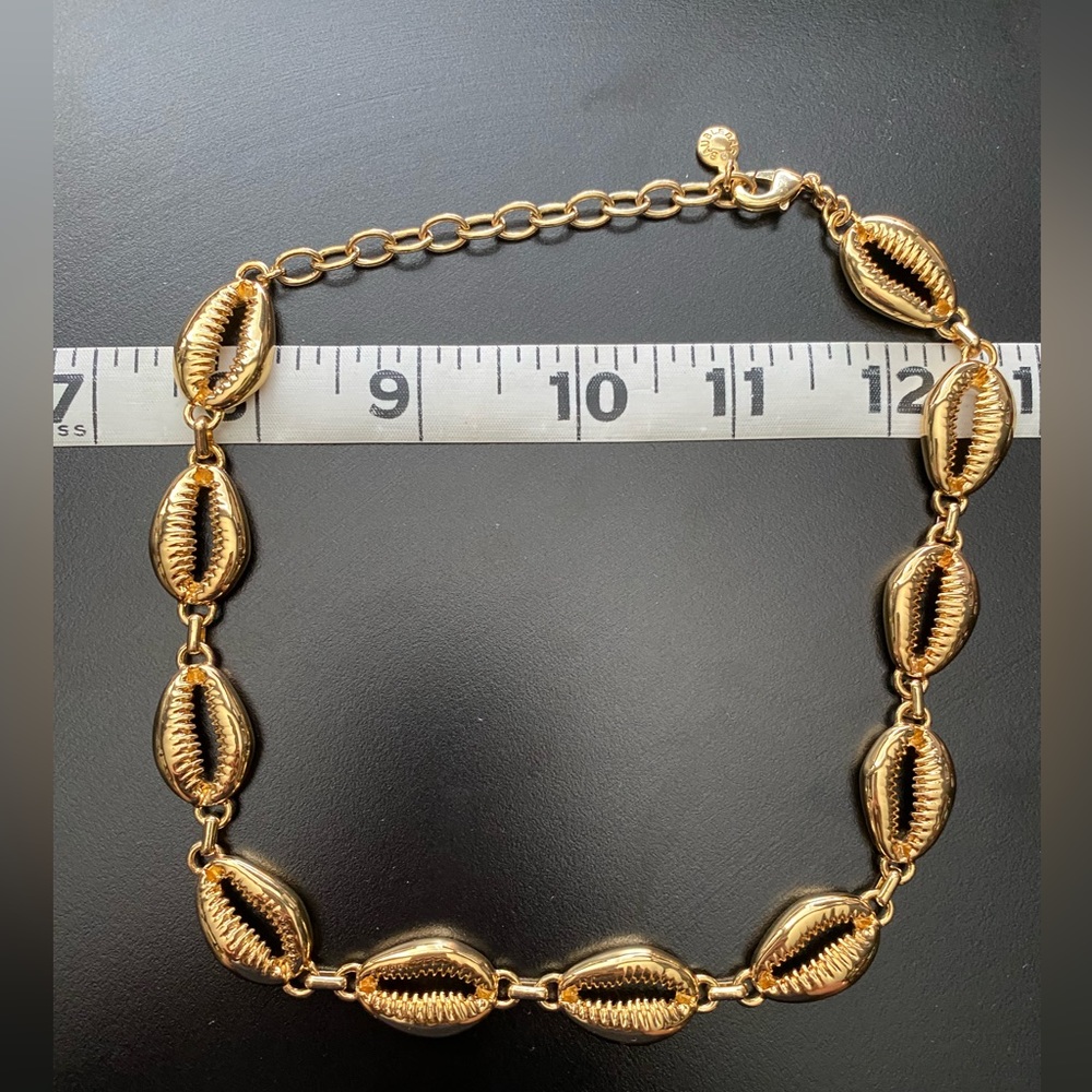 BaubleBar gold cockle shell necklace